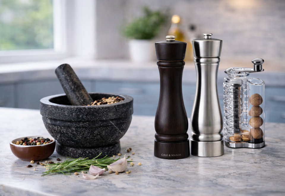 Kitchen tools for grinding, crushing & fresh seasoning