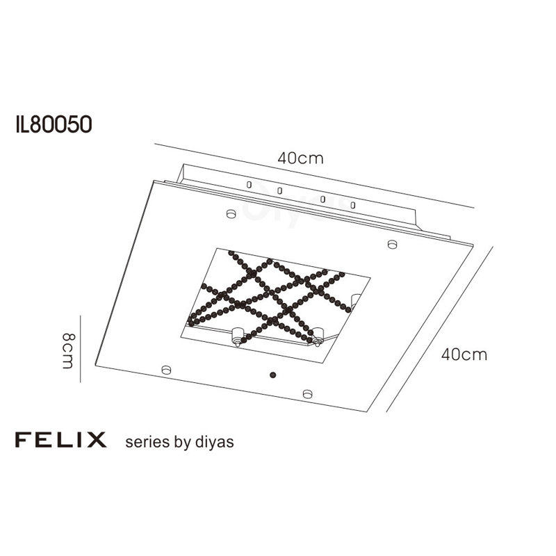 Tremper Crystal & Glass LED Flush Mount