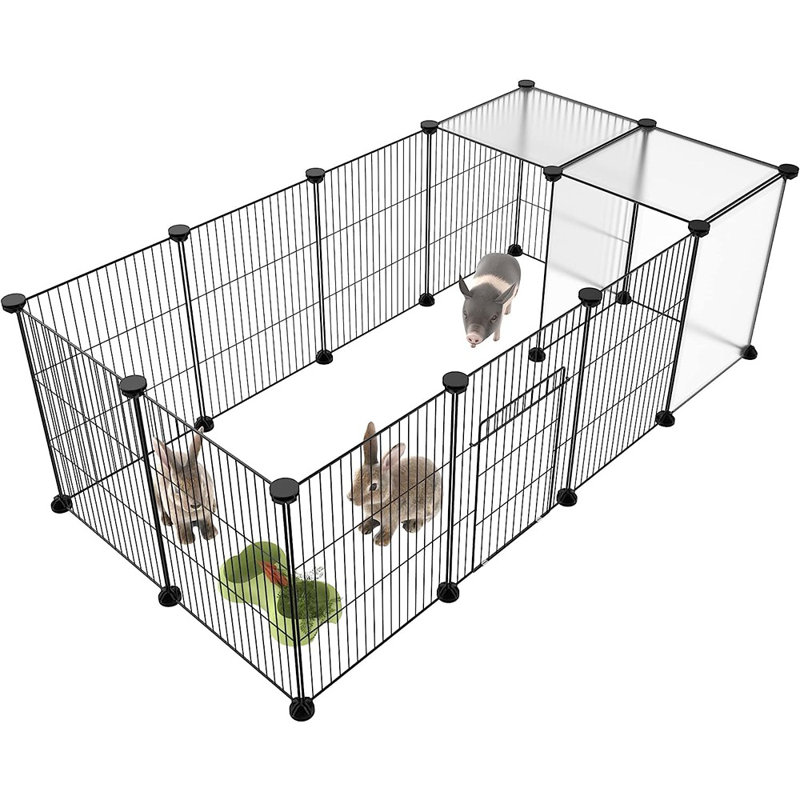 Pet Playpen,Small Animals Cage DIY Wire Portable Yard Fe...
