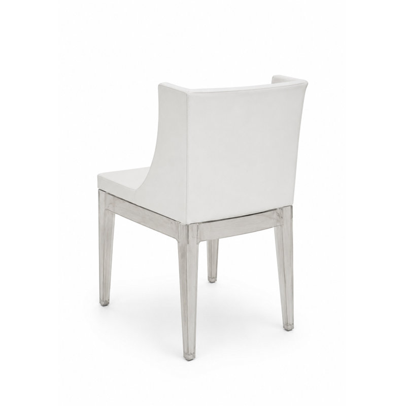 Chaise rembourrée Doner Flora, Blanc
