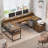 Keon U-Shaped Computer Desk with Power Outlet-801647122