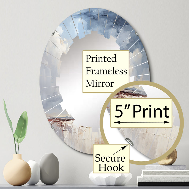 Miroir mural Beyman - Paysages ovale, 30 po x 20 po