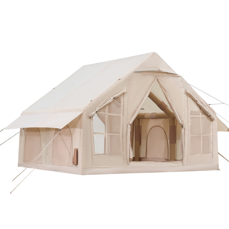 Tente gonflable de camping pour 4 à 6 personnes avec pompe et installation facile