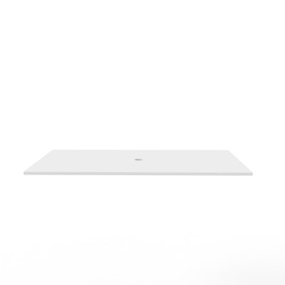 Plateau de meuble-lavabo moderne 36 "avec lavabo vasque - blanc