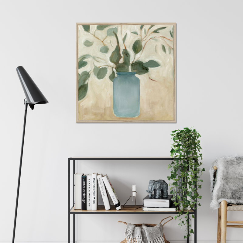 Arrangement IV by Emma Scarvey - Painting, 80cm H x 80cm W, Natural Wood Framed Paper Print
