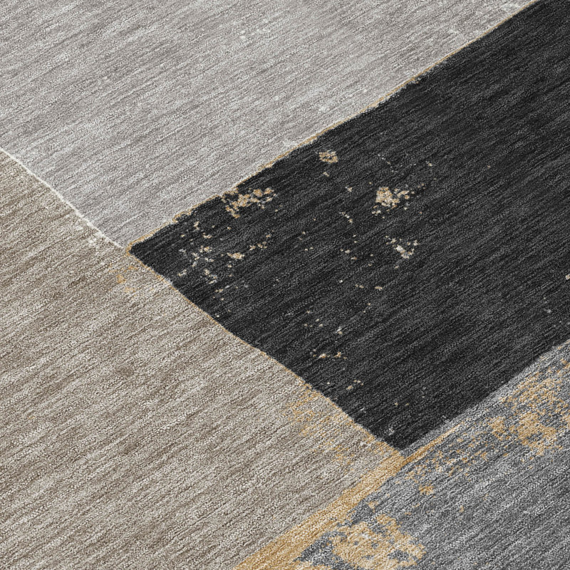 Machine Washable Indoor/Outdoor Chantille ACN2511 Modern Rug, Gray, Rectangle 5' x 7'6"