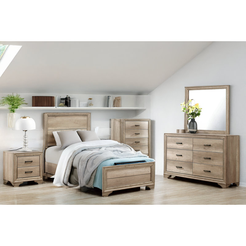 Braxton Rustic Melamine Panel Bedroom Set, King