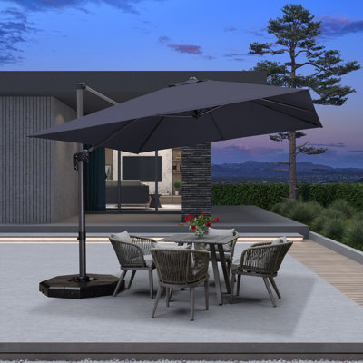 Shanissa 120'' Cantilever Navy Umbrella