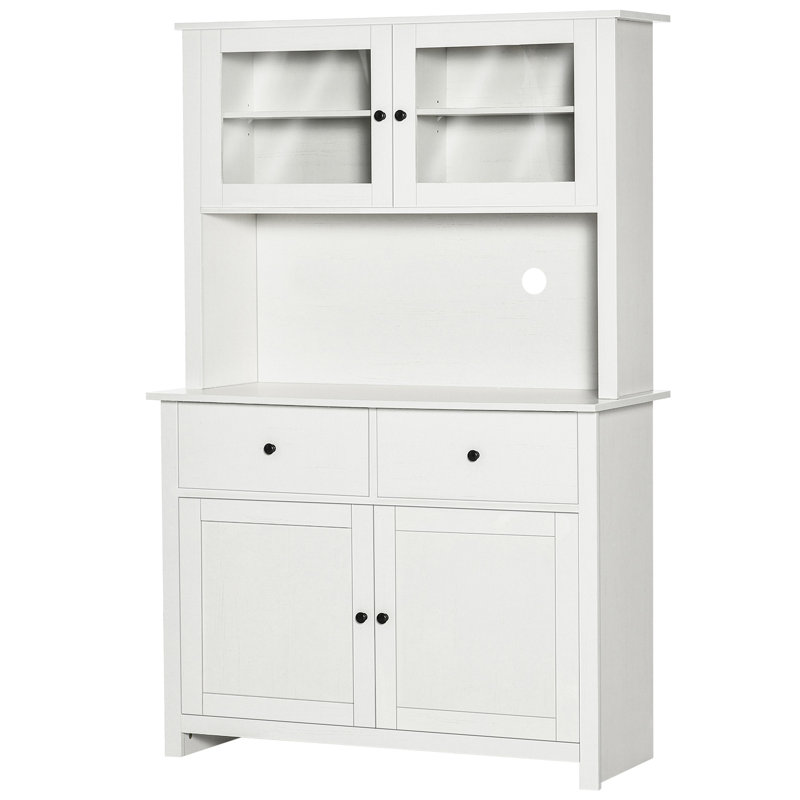 HOMCOM 63.5" Kitchen Buffet With Hutch