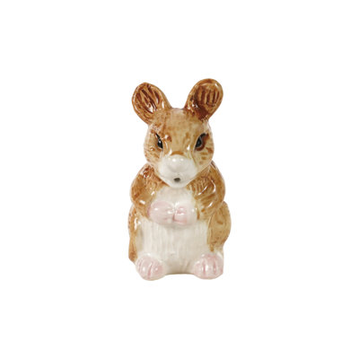 Hand-Painted Stoneware Mouse Creamer