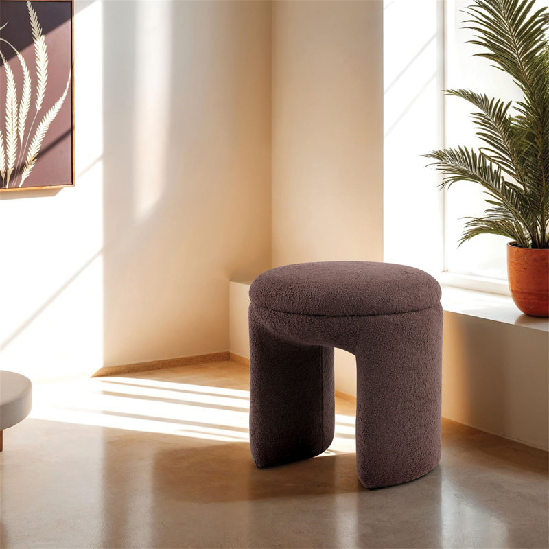 Tabouret d'appoint à finition brune 1pc, Brun