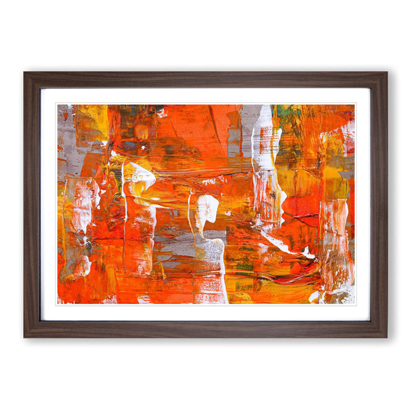 Abstract Art Painting Vol.252 by S.Johnson - Picture Frame Painting Print, Walnut Framed, 48cm H x 65cm W x 2cm D