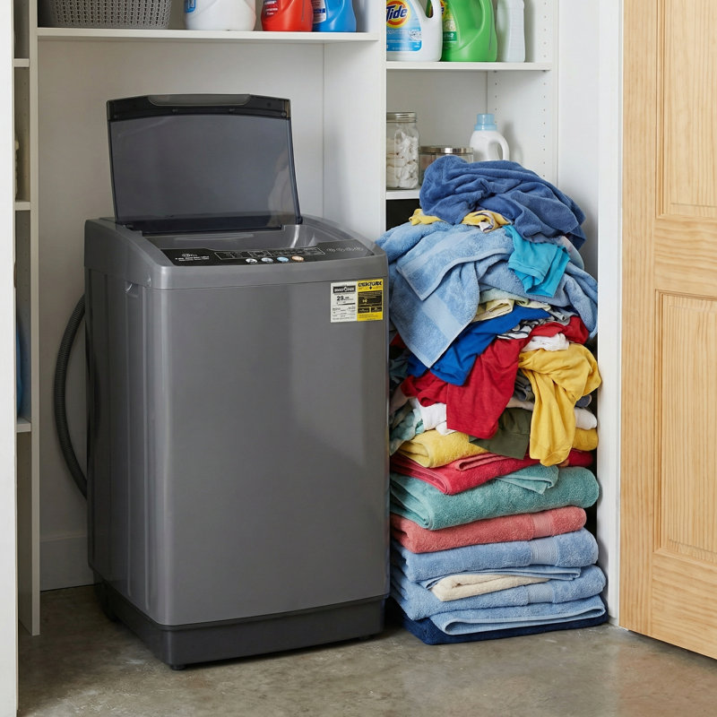 Machine à laver portative d'une capacité de 20 lb avec technologie de lavage turbo