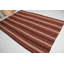 Kilim turc rayé à la main en brun et rouge pour un grand salon ou un espace bohème offrant une touche décorative rétro
