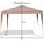 Rencher 3m x 3m Metal Pop-Up Gazebo-1100495500
