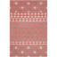 Tapis géométrique rouge / blanc tissé à la machine-1107890252