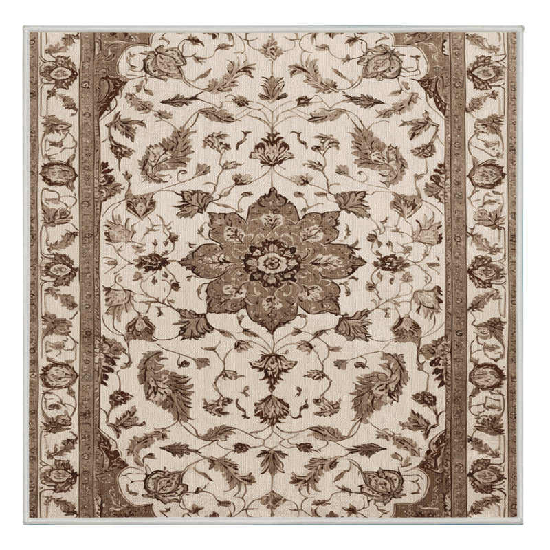 Tapis beige lavable à la machine