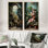 «Flower Foliage Adorned Gardens - Plants», ensemble de 2 reproductions d'art mural