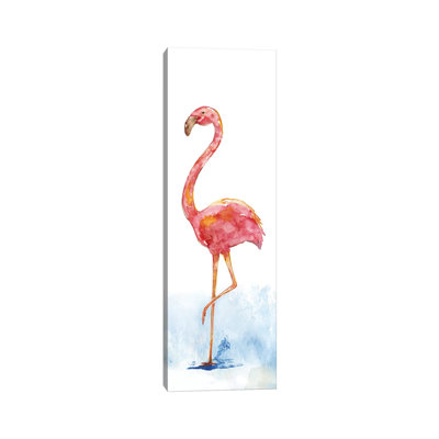 Flamingo Splash II by Nan - Wrapped Canvas Gallery-Wrapped Canvas Giclée