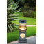 Fontaine sculpturale avec cuve bol - 9,4 po x 9,1 po x 23,8 po - noir / brun