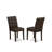 7 Piece Dining Room Set contain A Modern Dining Table and 6 Black Textured Polyester Fabric Upholstered Chairs, Distressed Jacobean
