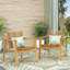 Ensemble de 2 fauteuils d'extérieur en acacia Woo