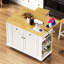 Grand îlot de cuisine 48 pouces avec 2 tabourets de bar (tabourets non inclus)