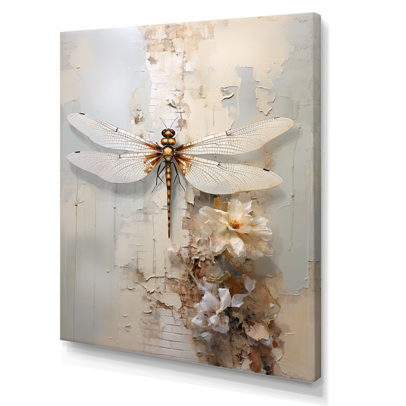 Dragonfly Delight I - impression, H 32 po x l 16 po x P 1 po, Toile tendue