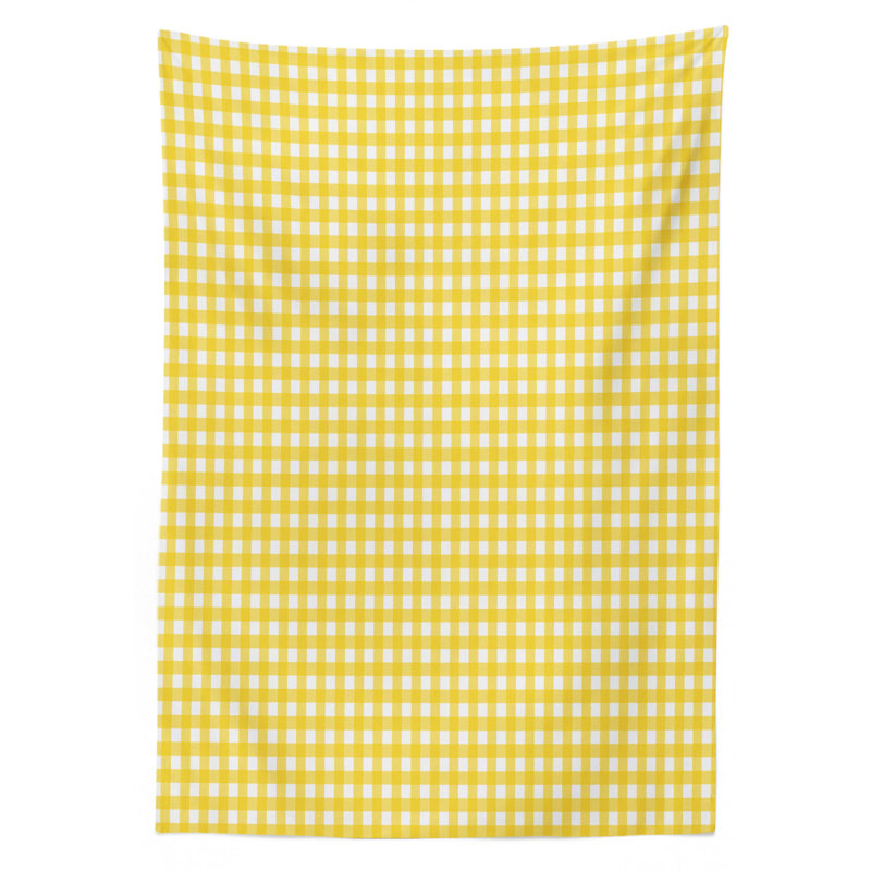Checkered Dining Room Kitchen Tablecloth, 84" L x 60" W