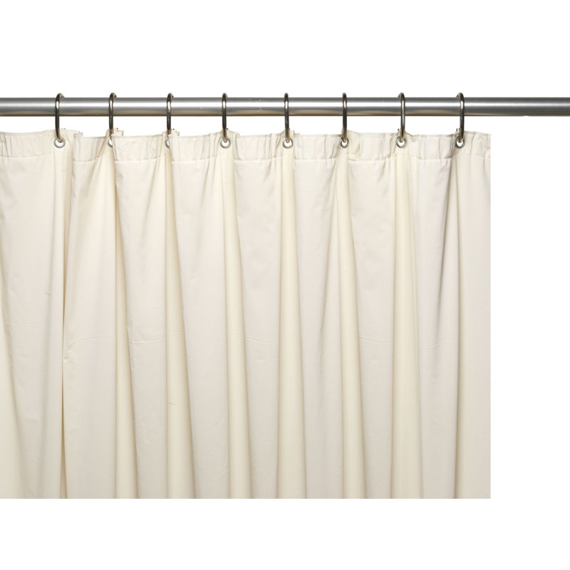 Doublure de douche simple en vinyle magnétisé robuste Ianthe, 72" H x 70" W, Beige