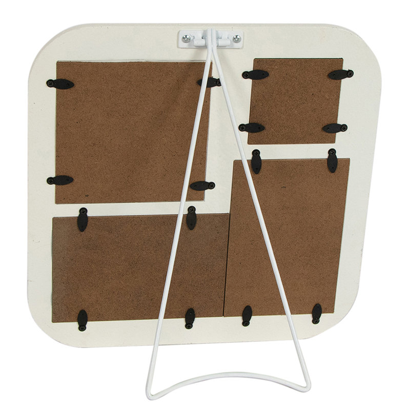 Brumett White Glass Free Standing Picture Frame