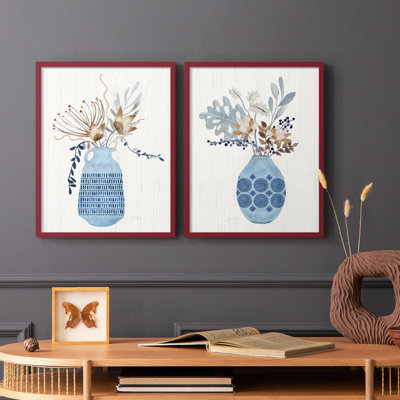 Boho Arrangement I - impression encadrée de qualité supérieure - prête à être accrochée - aucun clou requis - aucun clou requis