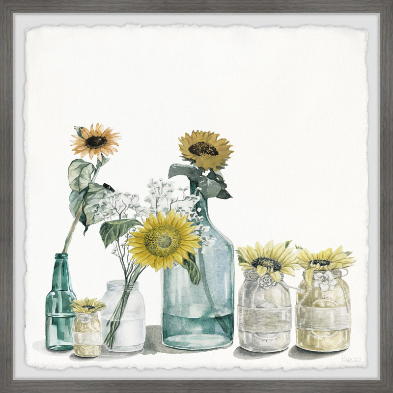 Collection de tournesols - ensemble de 3 cadres photo, L 24 po x H 24 po