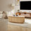 Table basse ovale à plateau relevable de 43,3 po avec rangement