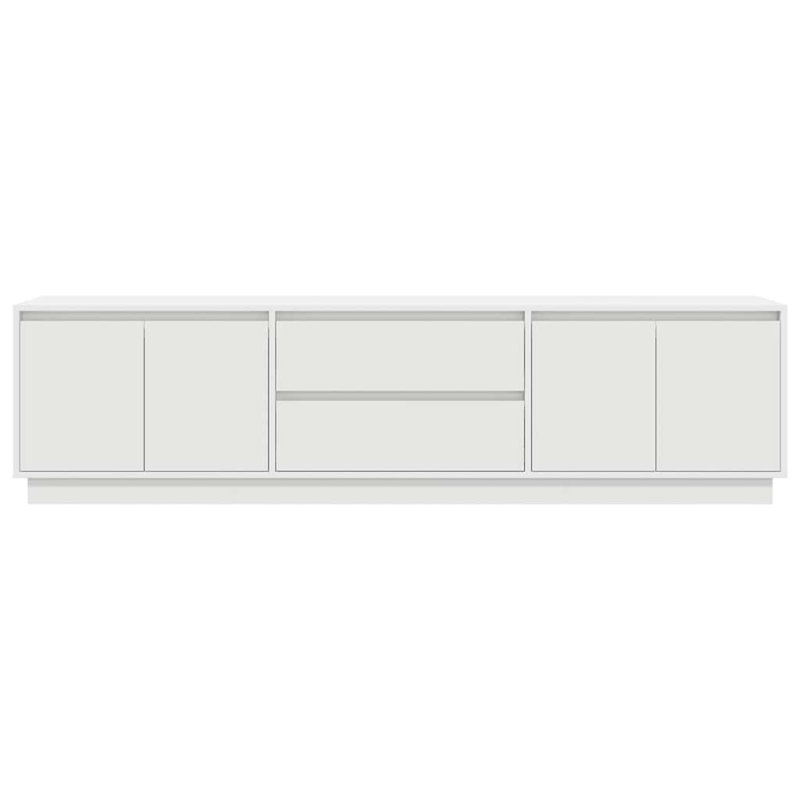 Latitude TV Cabinet with LED Lights 193.5x41x50 cm, White