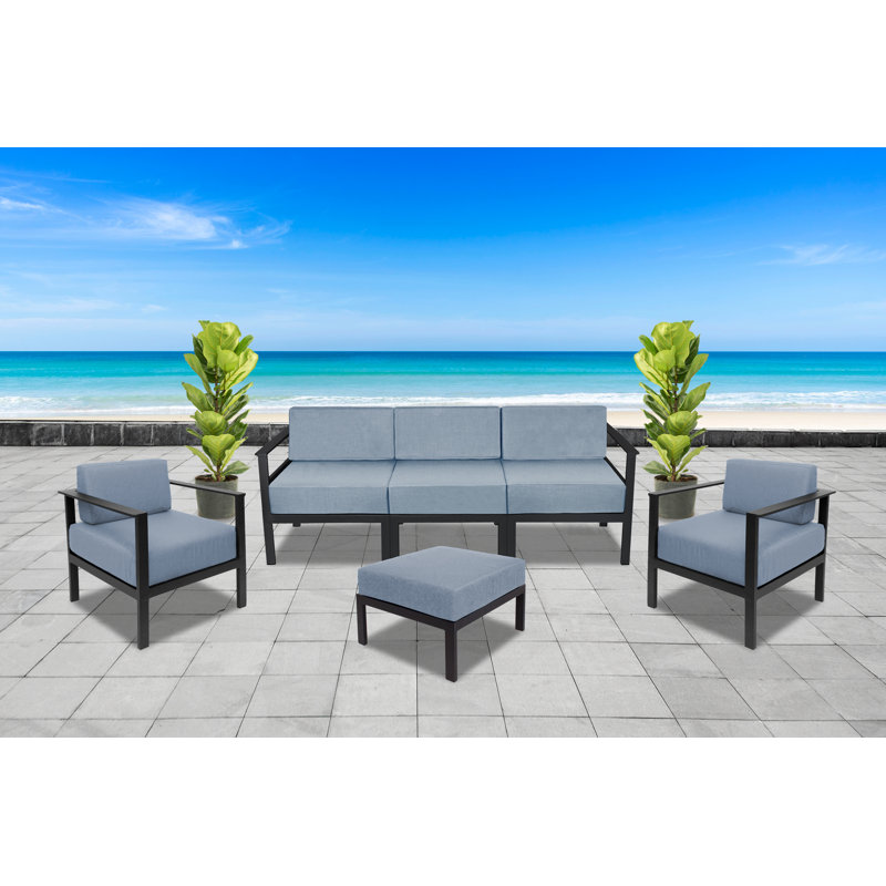 Belmar Right Arm Sofa Section, Blue