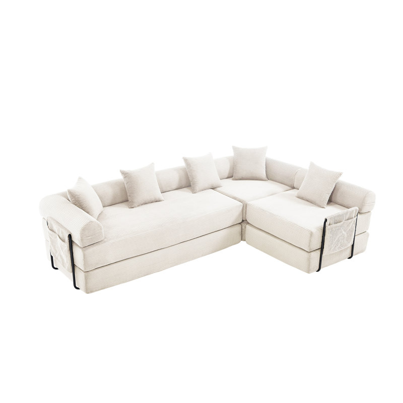 United We Win Convertible Folding Sofa Bed, Beige