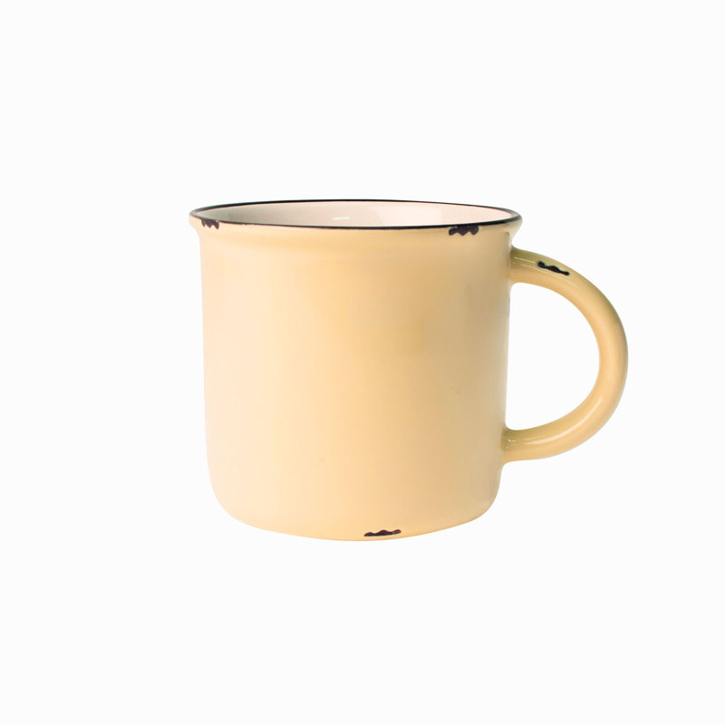 Tasse à café en grès 16 oz Canvas Home, Crème