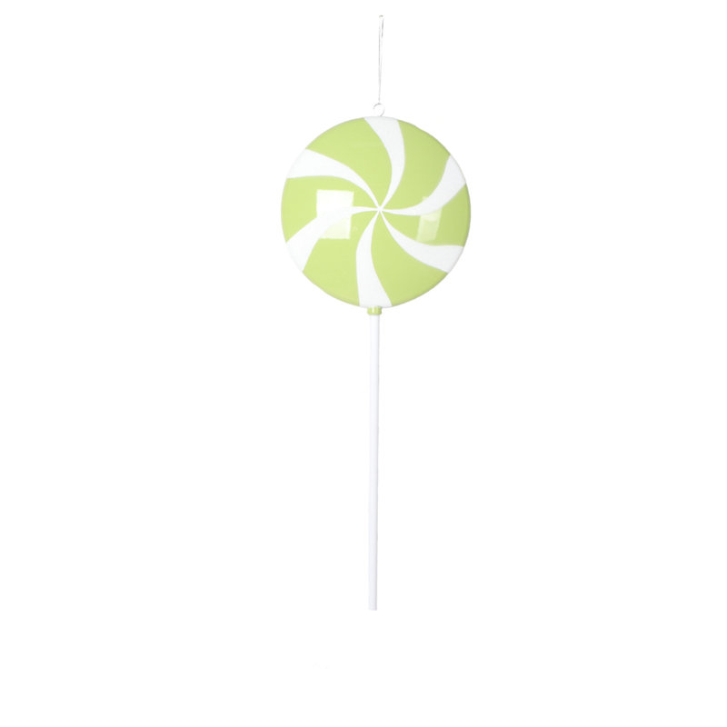 Ornement boule de bonbon, Jaune
