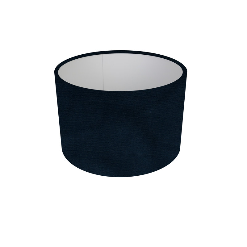Linen Drum Lamp Shade ( Screw On ), 17.5cm H x 20cm W x 20cm D, Navy