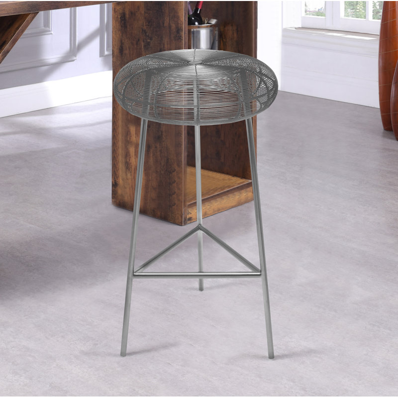 Tuscany Whitton Counter & Bar Stool, Bar Height (30.5" Seat Height), Silver