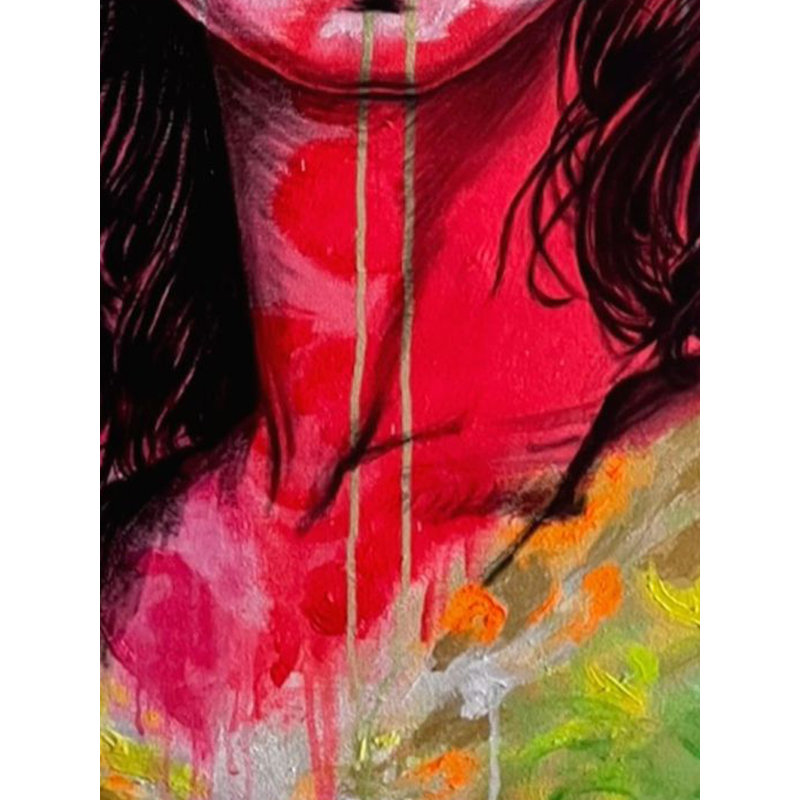 Femme glamour | Acrylique sur toile | Par Paritosh | Décoration murale