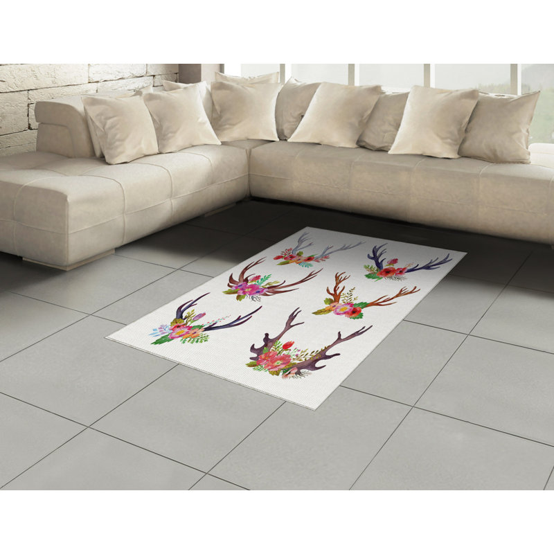 Boxford Animal Print Cotton Hand Woven Area Rug, Rectangle 120 x 180cm