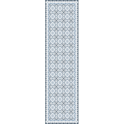 Bobbi Damask Vinyl Indoor / Outdoor Area Rug