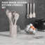 Ensemble de 15 ustensiles de cuisine en silicone, ensemble d'ustensiles de cuisine, kaki