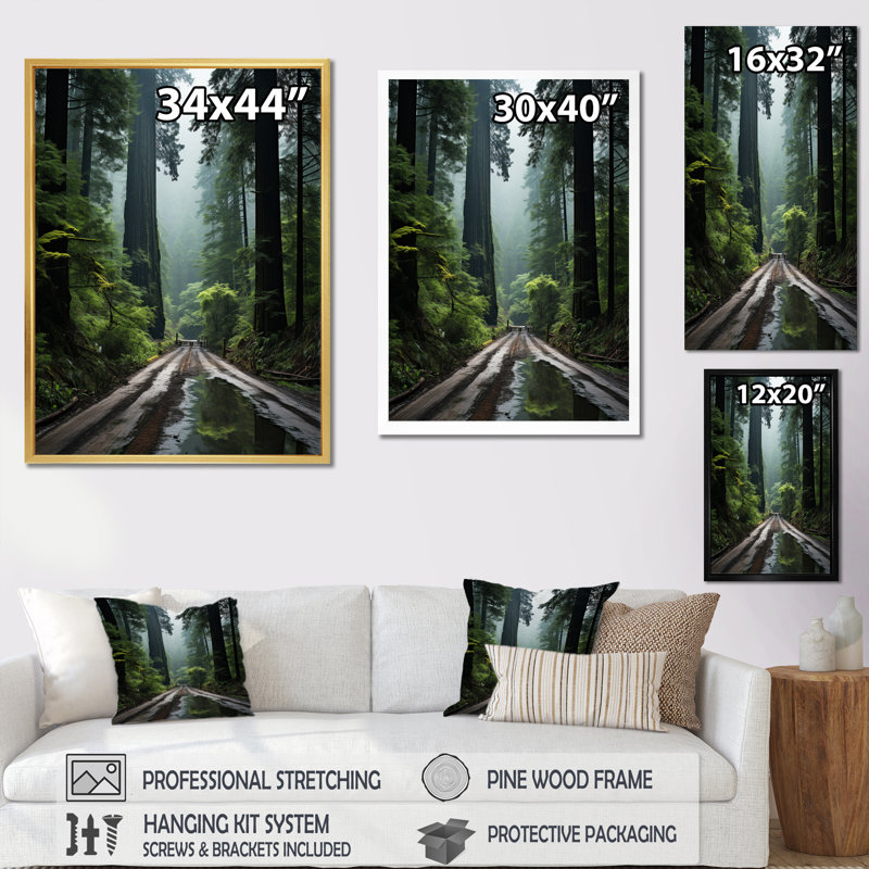 États-Unis, Jedediah Smith, forêt de séquoias, reproduction sur toile, Toile tendue, H 32 po x l 24 po x P 1 po