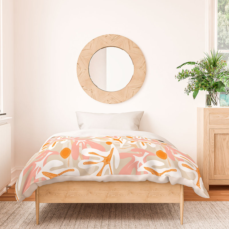 Ensemble de housse de couette en microfibre orange 3 pièces, Housse de couette simple très longue + 1 taie d'o