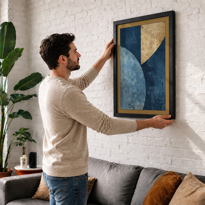 Geometric Contemplation Minimalist - Print, Unframed, A4 - 29.7 x 21.0 cm