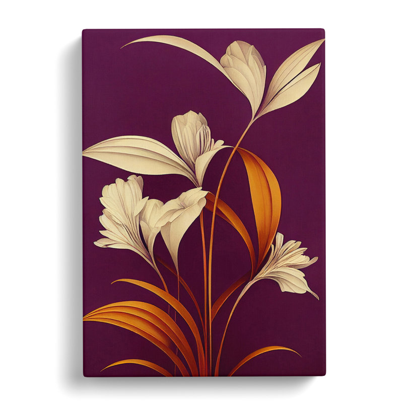 Classic Flowers No.1 - Print, Wrapped Canvas, 50cm H x 35cm W x 3cm D, No Matte