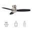 Ventilateur de plafond standard à 52 pales de 52 po avec télécommande et ensemble d'éclairage à DEL inclus-1188045732
